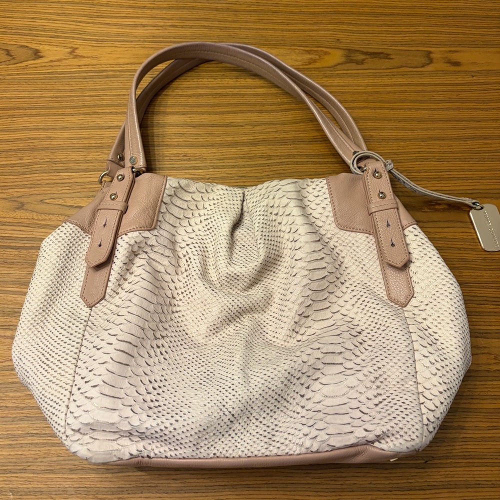 Vince Camuto leather snakeskin style bag